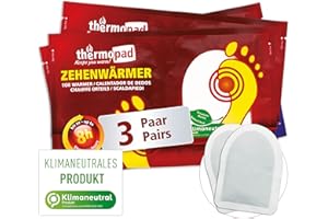THERMOPAD HAND- & FUßWÄRMER Termopad ocieplacze na palce – oryginał: 3 pary podkładek rozgrzewających zapewniają ciepło przez 8 godzin | natychmiast gotowe do użycia ocieplacze stóp | ekstra ciepłe ogrzewacze stóp – idealne do aktywności na świeżym powietrzu i butów narciarskich | poduszka rozgrzewająca do stóp
