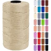 Uiopa Macrame Thread 3 mm x 200 m Macrame Flat Polypropylene Crochet Thread for Crochet Bags, Handbags, Hat, Crafts, Gift Wra