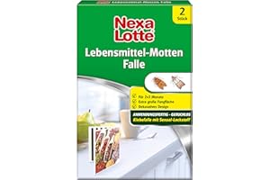 Nexa Lotte Food Moth Trap – Moth Repellent, Ready to Use, Insektizidfreie Trap for Successful Catching Food Moths, Use in Kitchens and Storage Room, 2 Traps