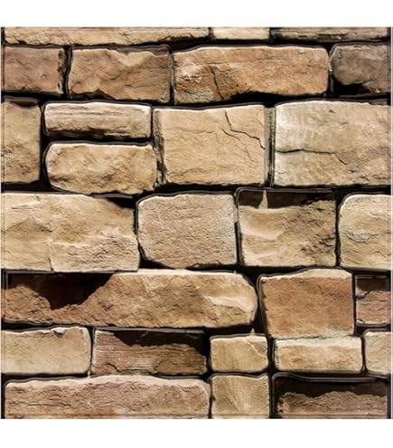 LQGTQO 3D-wandpanelen, 20 stuks, zelfklevende steenlook, 30 x 30