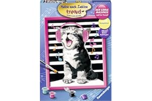 THINK FUN Ravensburger 28431, Painting by Numbers, Il Gatto Cantante, Giochi per Adulti, Età Raccomandata 14+