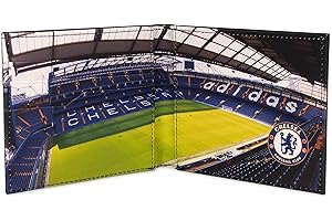 Chelsea FC Officiel - Portefeuille thème Football - Blason embossé - Noir - Multicolore