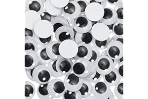 TOAOB THE ONE AND ONLY BABY TOAOB 40 Pezzi Occhi Adesivi 30 mm Rotondo Plastica Mobili Autoadesivi Wiggle Finti Occhietti per Lavoretti Fai da Te Scrapbooking Artigianato Bambole Pupazzi Accessori Bianco Nero