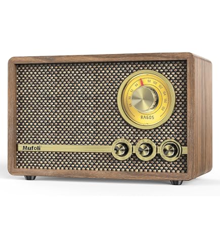 Vintage Wood Bluetooth Speaker With FM Radio & White Noise - Retro Home Office Speaker