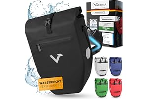 ‎VALKENTAL Valkental Große & wasserdichte Gepäckträgertasche - Fahrradtasche für Gepäckträger mit großen Reflektoren [Abschließbar] Bombenfester Sitz - Mehrfach ausgezeichnet - Gefertigt für Langlebigkeit