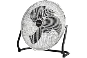 bimar VS58 Ventilatore Turbo da Pavimento e Muro, Elica Ø 45cm con 3 Pale in Alluminio, Ventilatore da Terra a 3 Velocità, Orientabile Alto Basso, Kit Installazione Murale Incluso, 100W