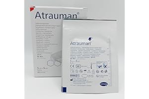MEDISALE Atrauman Impregnated Wound Contact Layer - Pack of 10 | Non-Adherent, Soothing Wound Dressing for Sensitive Skin (5cm x 5cm)