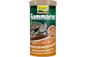 Tetra ReptoDelica Gammarus Schildkröten-Futter - Naturfutter aus ganzen Bachflohkrebsen, 1 L Dose