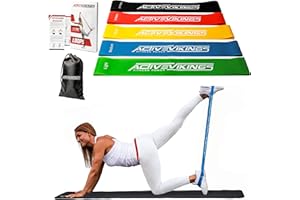 ‎ACTIVEVIKINGS ACTIVEVIKINGS Premium FITNESSBÄNDER FÜR DEINE FITNESS - Ideales 5er Set Inkl. Anleitung - FITNESSBAND, GYMNASTIKBAND, BOOTY BAND, Resistance Bands - Terraband