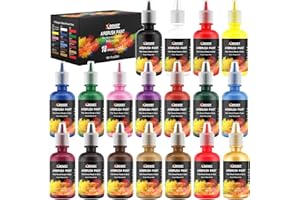 XDOVET Model Making Paints Airbrush Set 18 colores/30ml, la pintura para aerógrafo incluye colores metálicos, mates y neón, modelos resistentes al agua y de secado rápido para artistas