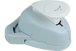 Rayher 69042000 Perforatrice Coins : Arrondi, en Plastique et Métal, Blanc/Gris