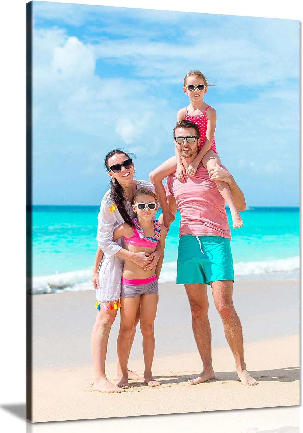 1 Photo Portrait Personalised Canvas Print – Custom Photo Wall Art – Multiple Sizes via “Customise Now” – Custom Printed Gift for Home & Occasions