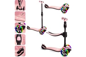 Sun Baby Patinete para Niños de 3 Años, 3 Ruedas Luminosas, Triciclo Altura Ajustable, Scooter para crianças