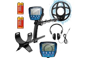 bestyks Metal Detectors for Adults, 10" IP68 Waterproof Coil- Professional Higher Accuracy Detector with Bigger LCD Display, Advanced DSP Chip Metal Detectors, Adjustable Lightweight Detectors Stem