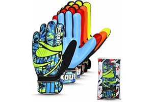 Kickout Premium Goalkeeper Gloves | Funky Goalkeeping Gloves With 3mm Latex For Super Grip & Protection | Adults Kids Boys Gl