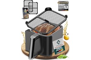 KRUSTENWERK® 2x Premium Spritzschutz Ninja AF400EU | Ninja Heißluftfritteuse Zubehör | Spritzschutz Heißluftfritteuse für Ninja Foodi Max Dual Zone | Airfryer Zubehör inkl. E-Book 150 Rezepte