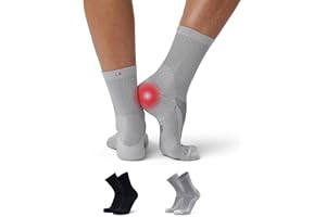 DANISH ENDURANCE Chaussettes de Compression et Soutien – pour Fasciite Plantaire, Neuropathie, Tendinite d'Achille, pour Homme et Femme, Lot de 2