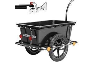 MONZANA® Fahrradanhänger mit 90L Kunststoffwanne inklusive Kupplung Lastenanhänger Transportanhänger Anhänger Handwagen