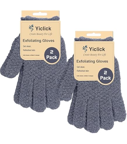 Luffa Schwamm Peelinghandschuh, Natürlicher Peeling Handtuch Gloves, Body Scrub Handschuh, Duschhandschuh für Körperpeeling, für bath dusche exfoliating body Kosmetik