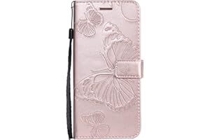 DENDICO Cover per Galaxy S10 Plus, Pelle Portafoglio Custodia per Samsung Galaxy S10 Plus Custodia a Libro con Funzione di appoggio e Porta Carte di Credito - Oro Rosa