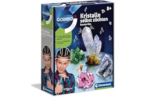 Galileo Lab – Kristalle selbst züchten Starter-Set, Experimentierkasten für kleine Wissenschaftler, Spielzeug für Kinder ab 8 Jahren, farbenfrohe Experimente fürs Kinderzimmer von Clementoni 69269