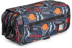 PracticOffice Astuccio portapenne triplo design con ampi scomparti interni con cerniera singola per materiale scolastico e viaggio, multicolore, Borse scolastiche