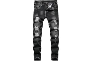 FREDD MARSHALL Boy's Skinny Fit Ripped Destroyed Distressed Fashion Kids Denim Jeans Pants
