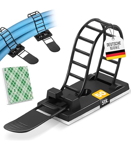 GleitGut Kabelklammern 10 Stück – Steingrau, 76 Mm, Für Kabelmanagement An Wand & Decke