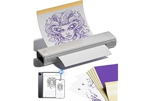 Itari M08F drukarka do tatuażu, termiczna drukarka do tatuażu kopiarka z papierem transferowym 10 sztuk, maszyna do tatuażu na skórę, drukarka szablonów tatuaży, kompatybilna z IPad & Phone & PC,