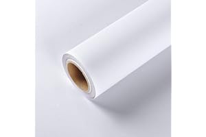 HotDecor Carta Da Parati Bianca Carta Adesiva Per Mobili Bianca Opaca Carta Da Parati Adesiva Muro Cameretta Soggiorno Adesivi Mobili Decorativi Bianca Pellicola Adesiva Bianca Per Mobili 60cm x 300cm