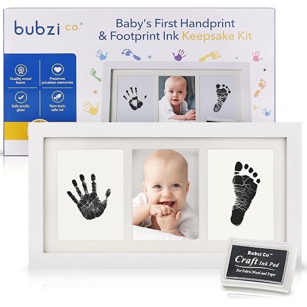 Kit Cadre Empreintes Bébé - Moulage Mains Et Pieds En Argile Sans Danger, Cadeau Naissance Mémoire