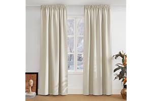 PONY DANCE Termiczna ochrona przed zimnem, taśma marszcząca, zestaw 2 sztuk, wys. 260 x szer. 140 cm, zasłony do salonu, nieprzejrzyste zasłony do systemu szynowego, zasłony zaciemniające, izolacja