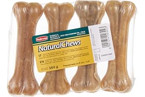 PADOVAN Osso da Masticare per cani a base di pelle bovina - 11,5 cm - pacco da 4 pezzi