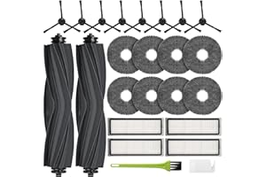RUKHOOL Zubehör für Dreame L10s Ultra / L10 Prime/Xiaomi X20 Plus Ersatzteile für Xiaomi X10 Plus / L10s Pro Gen 2 / X20+ / L10s Plus Zubehörset 2 Hauptbürste 8 Seitenbürste 4 Filter 8 Wischpads
