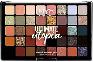 NYX Professional Makeup Palette de Fards à Paupières Ultimate Shadow Palette, Pigments Pressés, Formule Vegan, 40 Teintes Mates, Satinées et Métalliques, Couleur : Utopia (12)