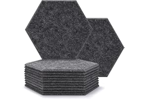 SOSINYA 12 Selbstklebende Akustikpaneele/Akustikplatten,30x26x1cm,Schallabsorberwand mit hoher Dichte,Schallschutzplatten/Akustikschaumstoff für Tür/Wanddekoration und akustische Behandlung (Schwarz)