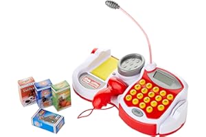 Theo Klein 9373 - Caja Registradora Electrónica Shopping Centre con Numerosas Funciones, Juguete