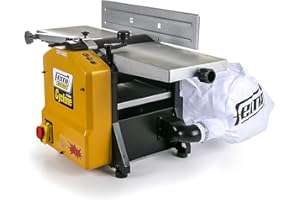 FEMI JOB LINE FM-CYCLONE - Cepilladora Regruesadora 1500W - Mesa Aluminio - Avance Automático - Sistema de Aspiración Integrado - Seguridad Anti-Arranque - Guía Inclinable 90° a 135°