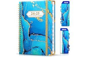 METEOROCK 2024-2025 Diary A5 Week to View, Weekly and Monthly Planner from Jul. 2024 - Jun. 2025, Academic Diary with Bookmark, 12 Month Planner 2024-2025 for Scheduling Your Life (21.5 X 16 cm)