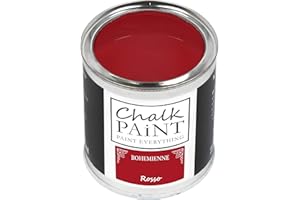 CHALK PAINT PAINT EVERYTHING Chalk Paint Everything® Rosso - Sans poncer colore facilement tous les matériaux (250 ml) Produit professionnel