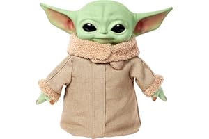 Mattel Star Wars The Mandalorian Peluche Grogu cuerpo blandito, juguete con sonidos que cierra los ojos, regalo +3 años (HJM25)