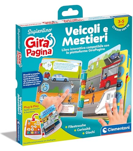 Clementoni Sapientino Girapagina - Livre Interactif Électronique Pour Enfants Dès 2 Ans, Apprentissage Lecture Et Sons