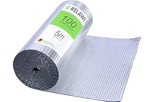 RELAWI® Premium Isolierfolie Dämmfolie | Doppelte Alu-Luftpolsterfolie | perfekte Heizkörper Reflektionsfolie | Dachisolierung, Camper Isolierung oder als Wärmeschutzfolie