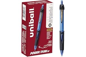uni-ball Power Tank wysuwane długopisy kulkowe średni punkt, 1,0 mm, niebieski, 12 sztuk
