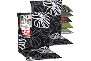 Beo Boston NL M125 Lot de 2 Coussins avec Ourlet pour Fauteuil à Dossier Bas Noir 48 x 98 cm Épaisseur 5 cm