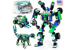 Robot Building Toy Gift for Boys, Perfect STEM Gift for Builders Ages 6, 7, 8, 9, and 10 Year Olds, Blue SnabGlider (246 Pcs) Robotryx by JitteryGit