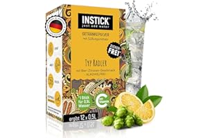 ‎INSTICK JUST ADD WATER INSTICK Zuckerfreies Instant-Getränk (Radler) - 1 Packung für 12 x 0,5-1 L - Veganes Getränkepulver Kalorienarm & Vitamin C - Instant-Pulver
