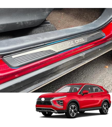 Auto roestvrij staal Kick platen dorpel voor Mitsubishi Eclipse Cross, roestvrij staal voor en achterdeur auto pedaal kick bescherming