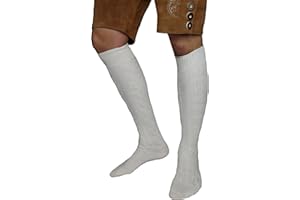 MS-Trachten Calcetín alto, bajo la rodilla, mezclado, color gris