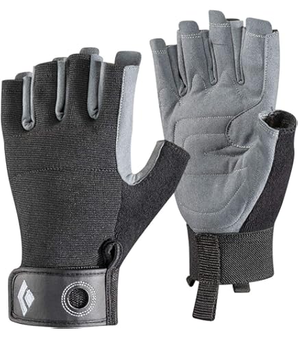 Gants Black Diamond Femme – Série Crag Rock, Noir, Taille Large – Neuf